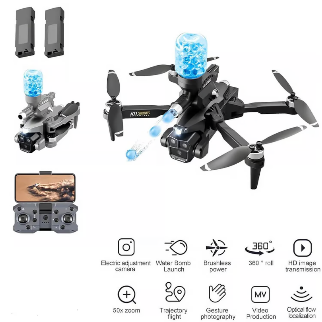 DRONE K11®DISPARADOR +3000 BOLAS DE HIDROGEL GRATIS🎁
