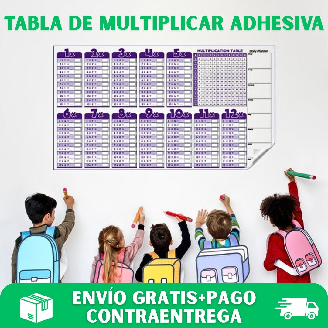 TABLAS ADHESIVAS + 2 MARCADORES Y BORRADOR GRATIS