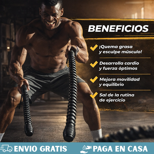 battle ropes®ejercitador multifuncional + GUIA DE EJERCICIOS GRATIS🎁