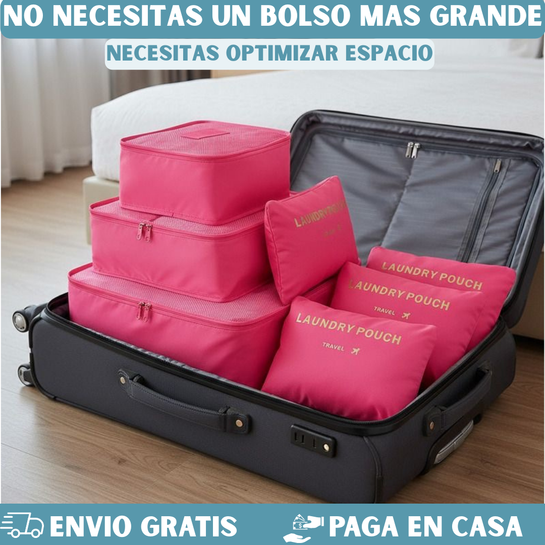 ORGANIZADOR DE MALETA PARA VIAJE SET X6