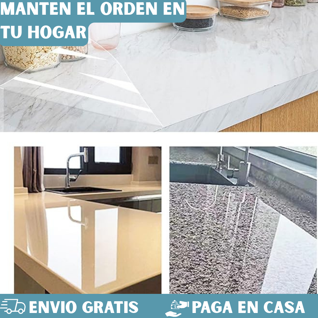 PAPEL TRASNPARENTE ADHESIVO DE COCINA