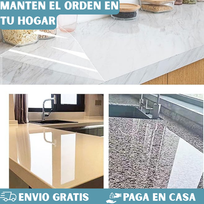 PAPEL TRASNPARENTE ADHESIVO DE COCINA