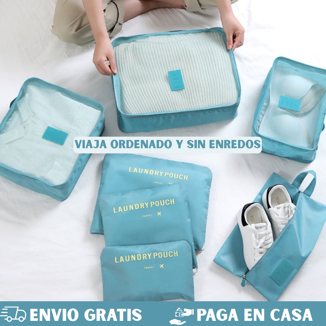 ORGANIZADOR DE MALETA PARA VIAJE SET X6