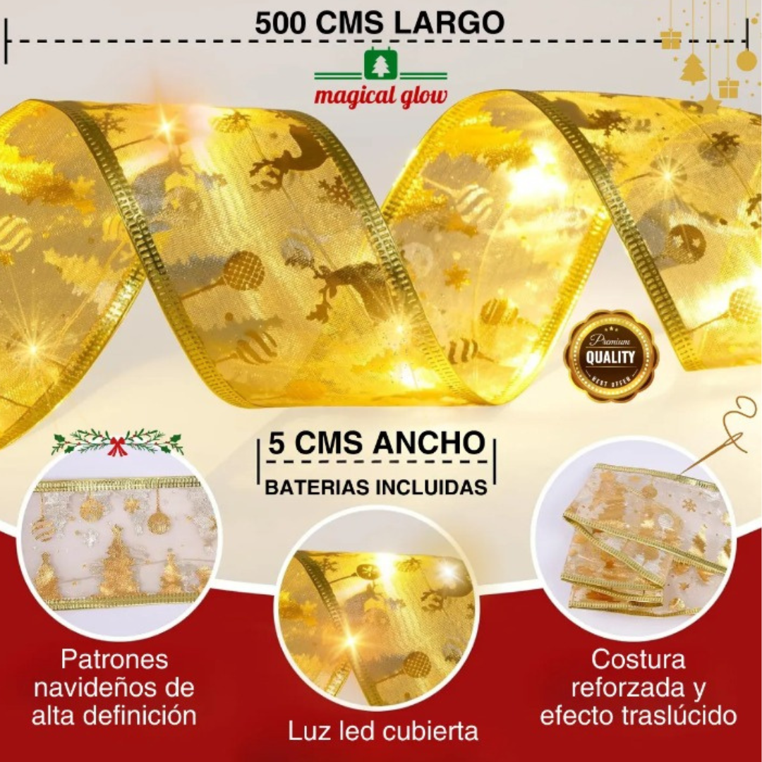 LUCES NAVIDEÑAS:CINTA CON LUZ LED 500CM DE LARGO✨