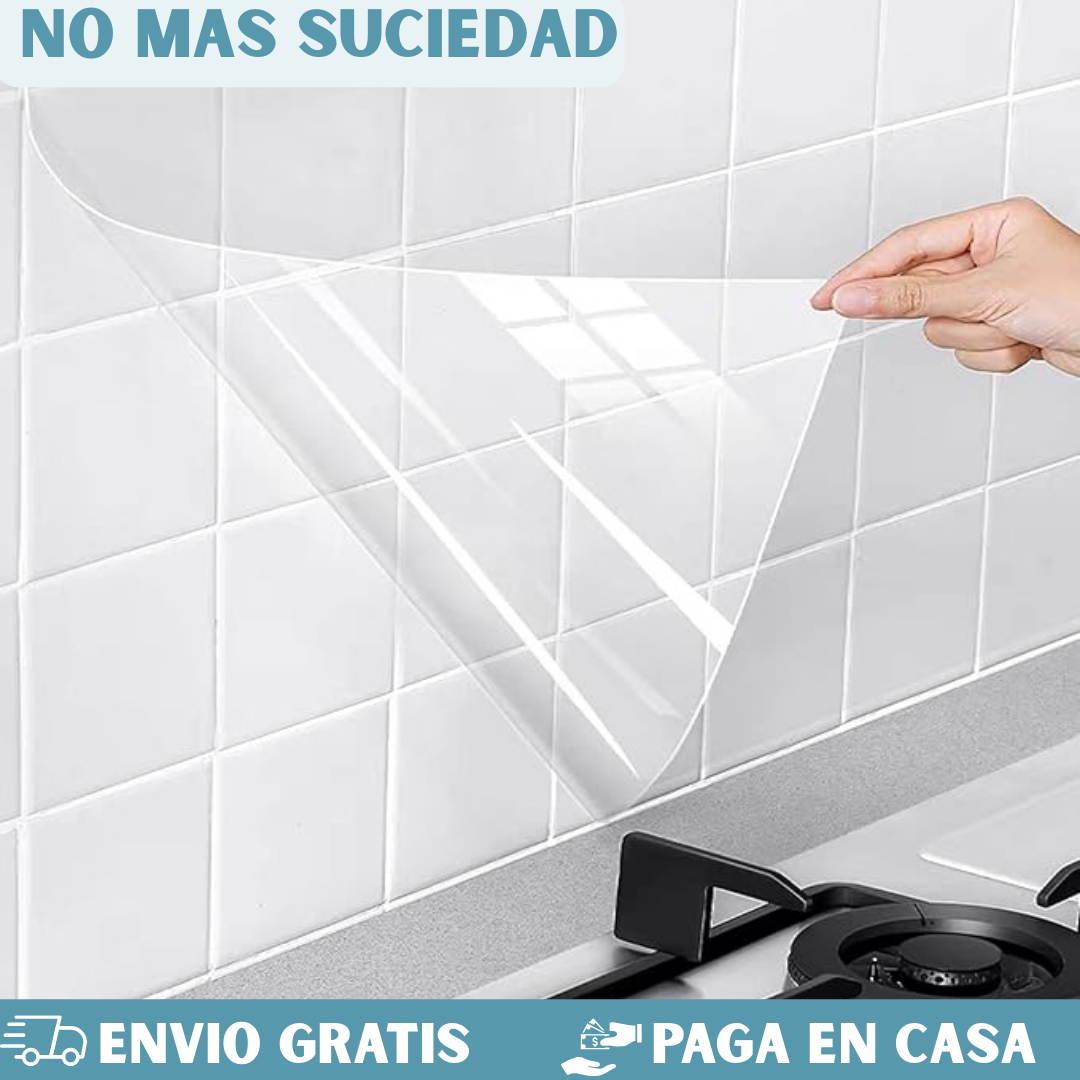 PAPEL TRASNPARENTE ADHESIVO DE COCINA