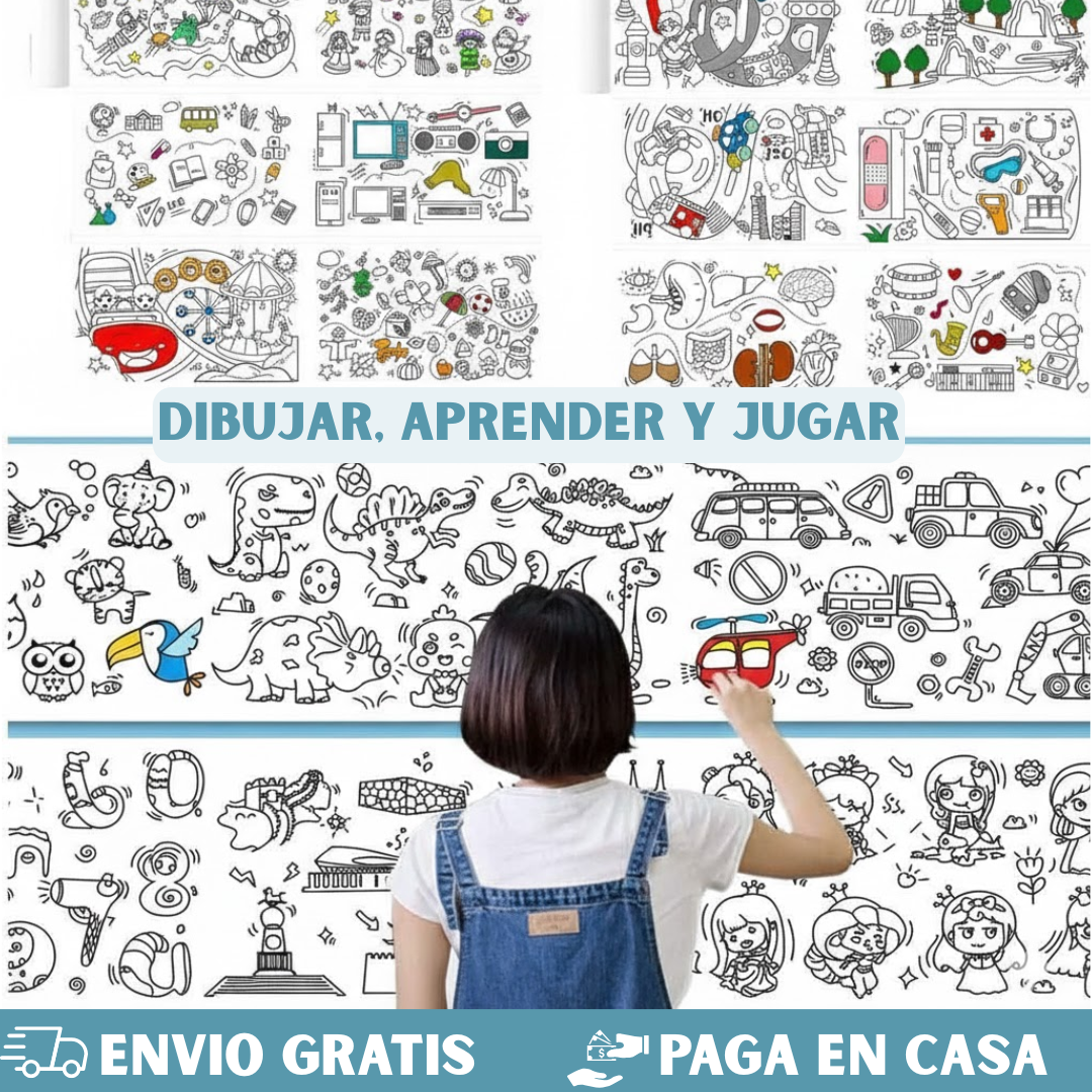 PAPEL DE COLOREAR PARA NIÑOS: PAGA 1 LLEVA 2🎨