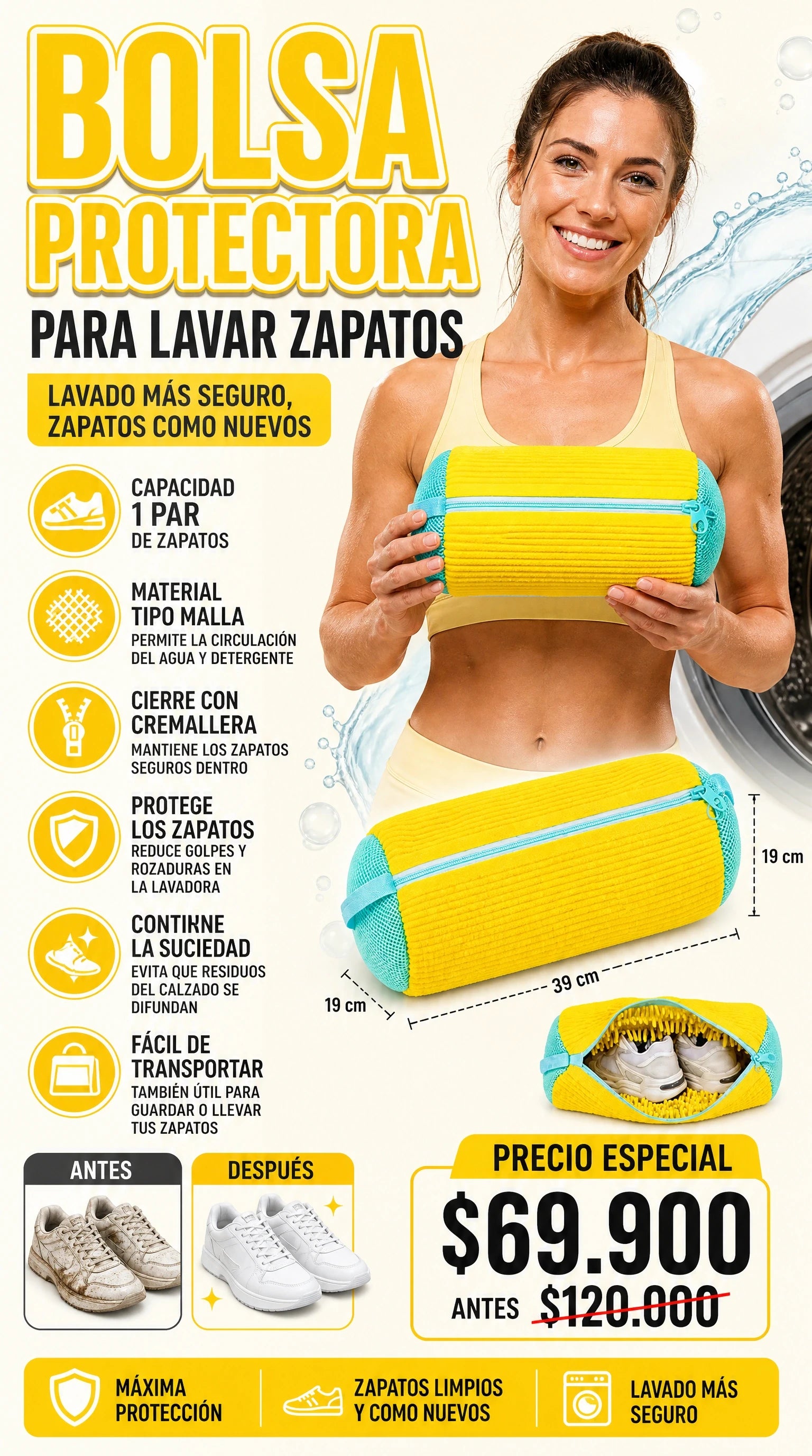 FUNDA PARA LAVAR ZAPATOS