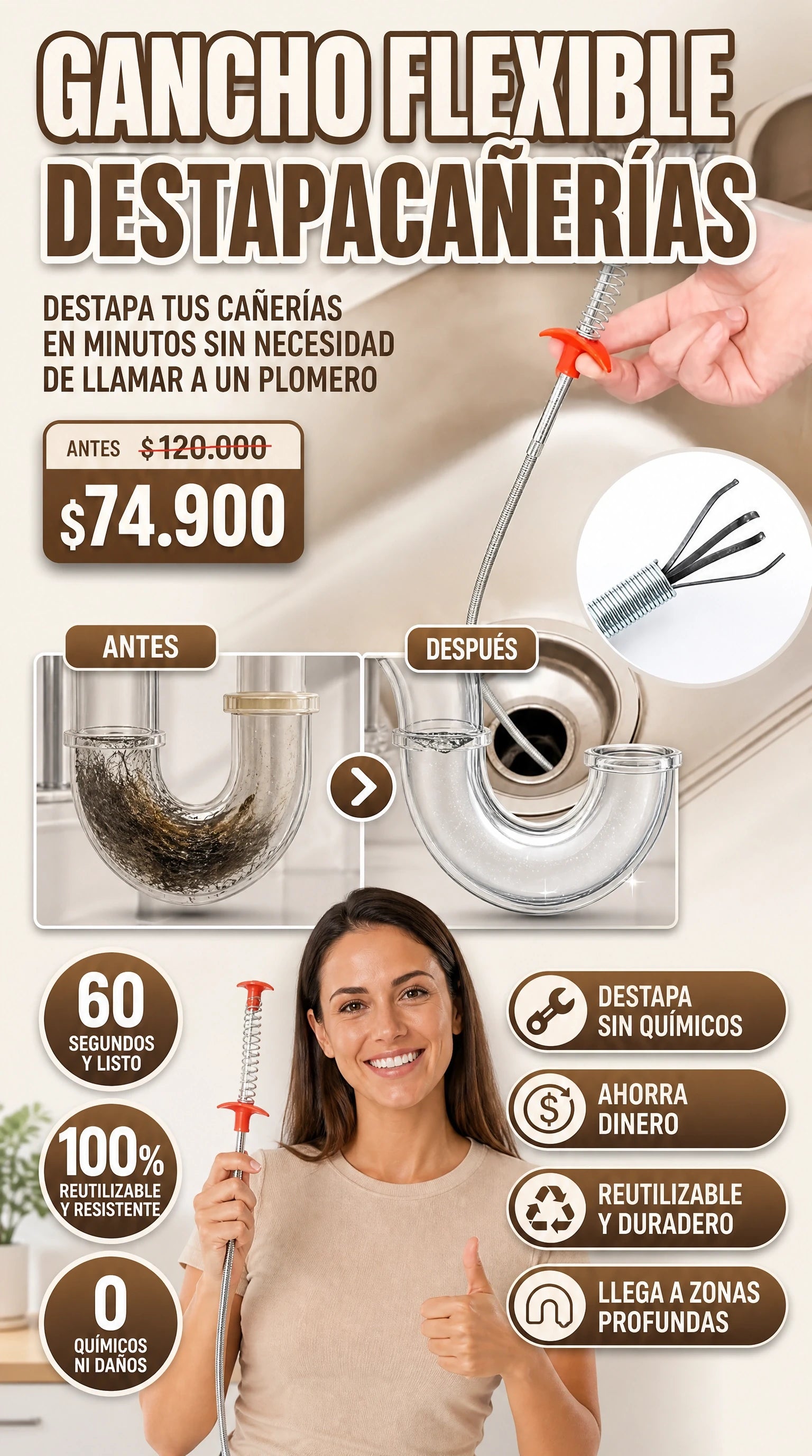 GANCHO DESTAPA CAÑERIAS