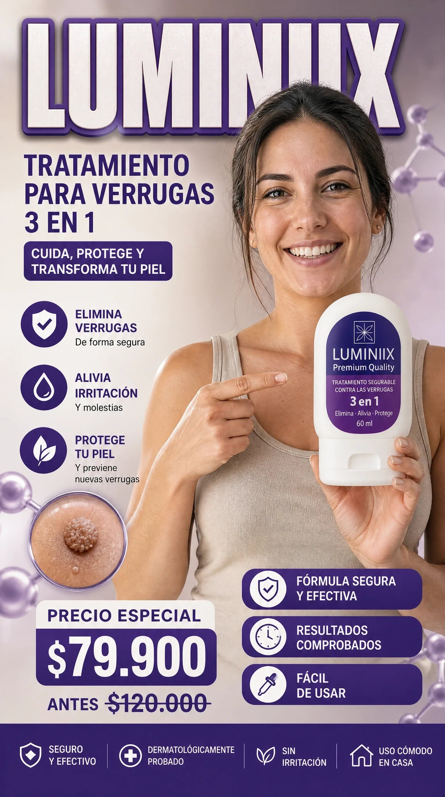 LUMINIX TRATAMIENTO VERRUGAS