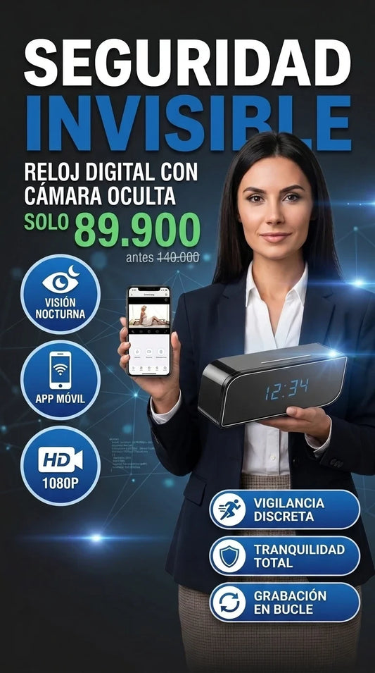 RELOJ CON CAMARA DE SEGURIDAD