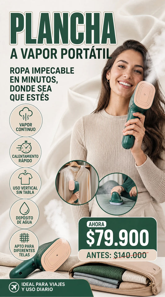 PLANCHA PORTATIL A VAPOR