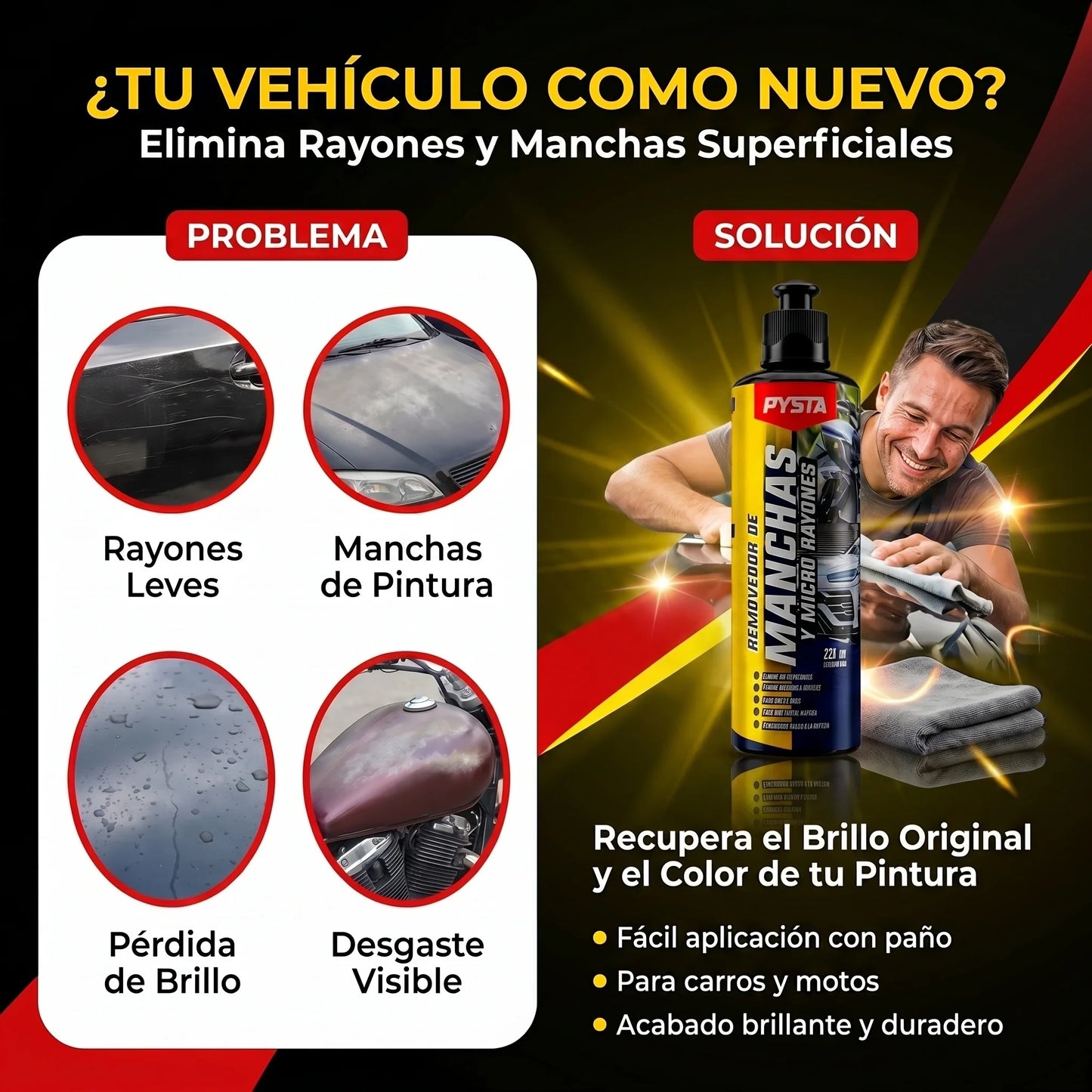 REMOVEDOR DE MANCHAS Y RAYONES CARROS
