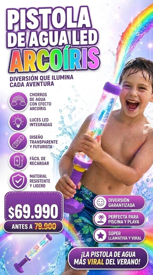 PISTOLA DE AGUA ARCOIRIS
