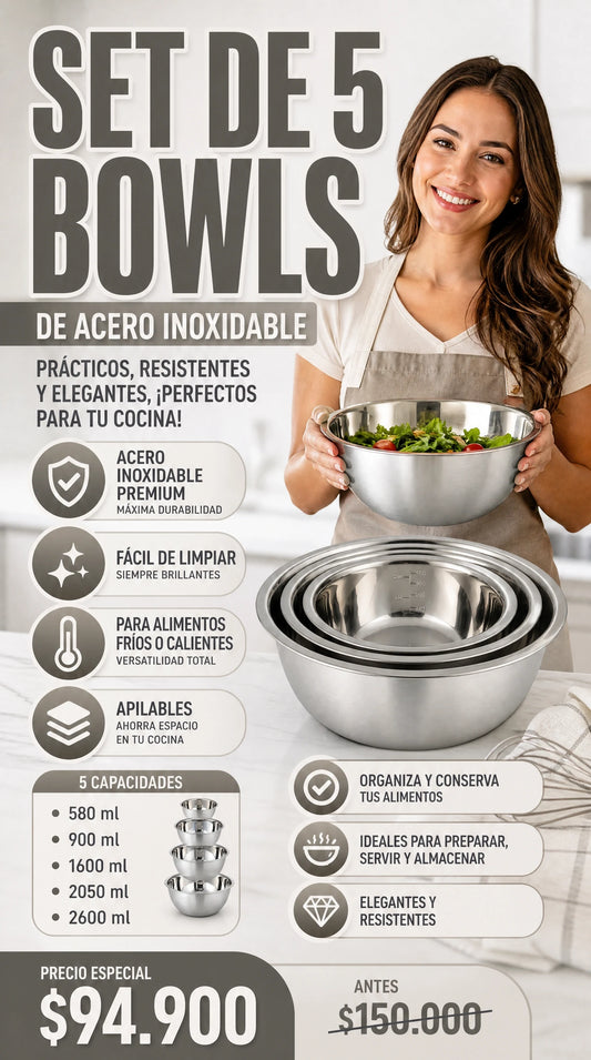 SET DE 5 BOWLS